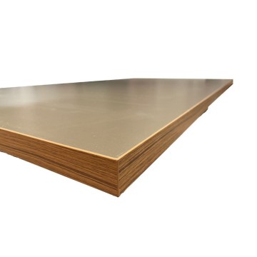 Pravokotna miza Manila iz kakava z okroglimi aluminijastimi nogami 160x80 cm