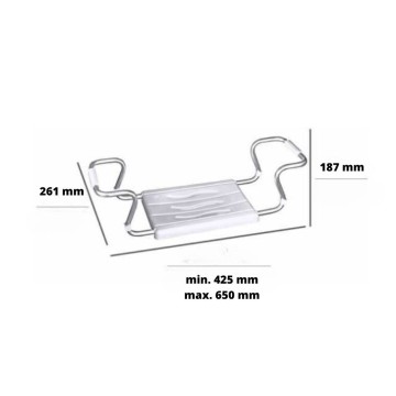 Sedile estensibile bianco per vasca KV03 capacità di carico 150 kg