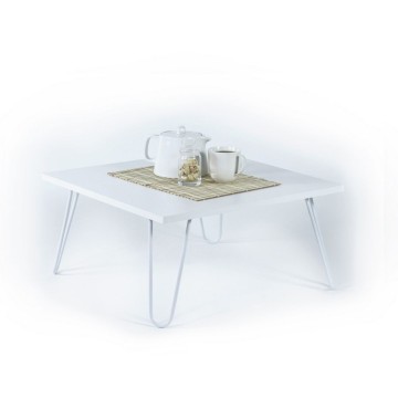 Ilia 60x60 bela pravokotna mizica MT190403