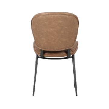 Stol s črnimi kovinskimi nogami v barvi vintage dove grey Elice