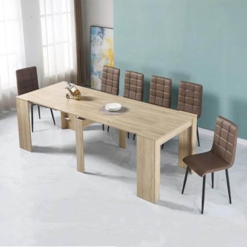Konzolna mizica Ofelia iz hrastovega lesa 90x50x75h, raztegljiva do 3 metrov