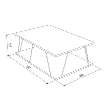 Hrastova mizica Tars 90x60x31h RF1603241
