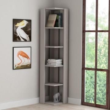 Dove siva vogalna knjižna omara 5 polic 34x34x161 Nati