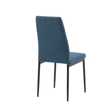 Adara modri jedilni stol iz tkanine 63,5x44x89h
