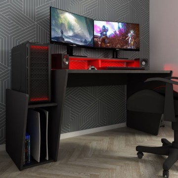 Reverzibilna namizna igra 5021 antracit dvojna polica in led luči 150x66,9x85,5H