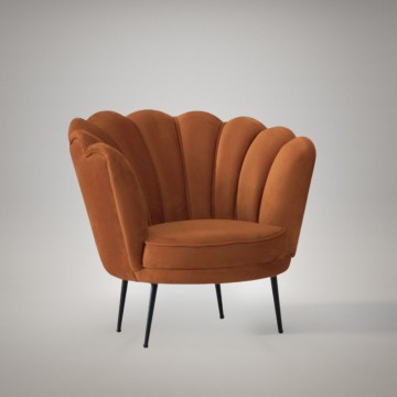 Rust velvet shell fotelj milano09 Orel