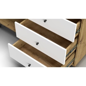 Bivak 3 predali in vrata beli hrast Bollo5 123,4x40x75,2H