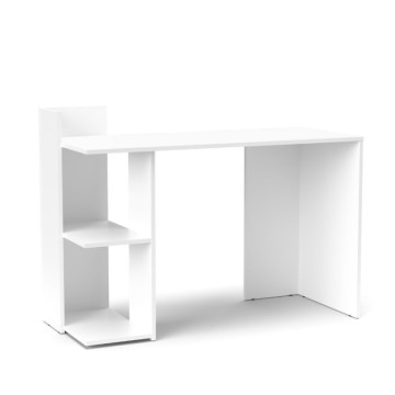 Bela pisalna miza s stranskimi policami Paco1 120x51,6x87,5H
