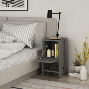 Ema antracit nočna omarica s poklopnimi vrati 30x30x55h