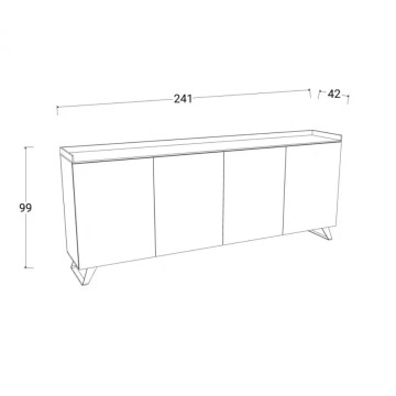 Bivak 4 vrata Polan bronze mercure 241x42x99h