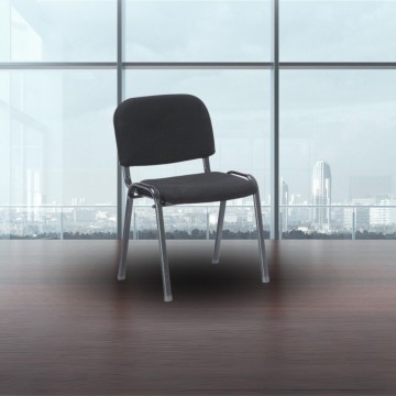 HI01NEW črn pisarniški stol za čakalnice in konferenčne sobe