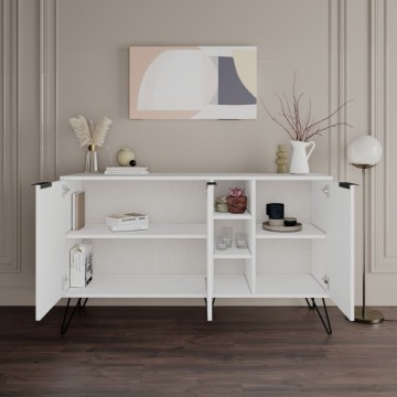 Bela kredenca 3 vrata Clara 142x35,5x83h