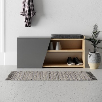 Klop za čevlje antracitni hrast Fiona 104,6x37,5x47,2