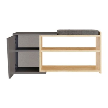 Klop za čevlje antracitni hrast Fiona 104,6x37,5x47,2