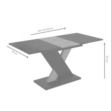 Raztegljiva miza bela Axi 120x75x76H