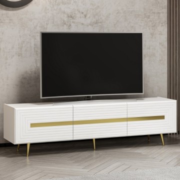 TV omarica 3 vrata bela Jose zlati detajli 180x42x50h