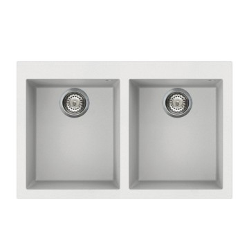 Smeg VZ3434B belo vgradno pomivalno korito z 2 posodama 79x50