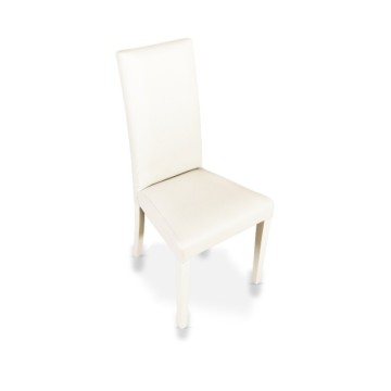 Nancy stol iz umetnega usnja kremne barve