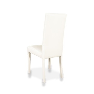 Nancy stol iz umetnega usnja kremne barve