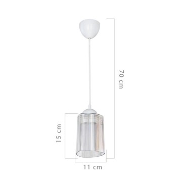 Stropna svetilka s trikotnim prozornim plastičnim senčnikom Optical MDL4125
