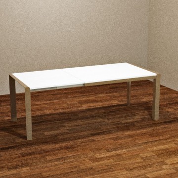 Raztegljiva miza Turtledove z belim vrhom 130x80 - Golia