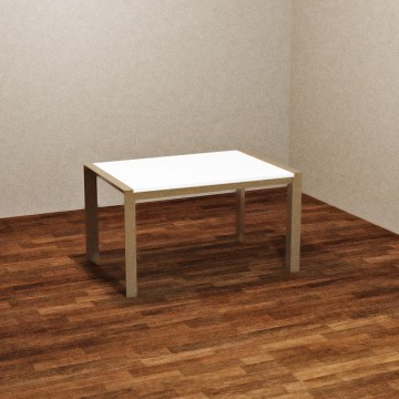 Raztegljiva miza Turtledove z belim vrhom 130x80 - Golia