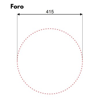 Okroglo pomivalno korito Rondo Ø43,5 cm polirano - Toscohome