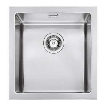 Smeg VQR40 brušeno nerjaveče jeklo z eno skledo, polpriloženo pomivalno korito 40x46