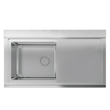 Smeg LRX901D 90x50 Smeg LRX901D vgradno pomivalno korito iz brušenega nerjavečega jekla z 1 skledo in desnim odcejalnikom