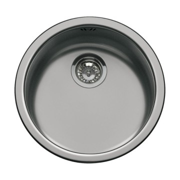 Smeg 10I3PN PVD črna mat enojna skleda vgradnega okroglega umivalnika 43,7x43,7