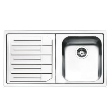 Smeg LP861S2 vgradno pomivalno korito iz nerjavečega jekla z 1 skledo in pladnjem za kapljanje levo 86x50