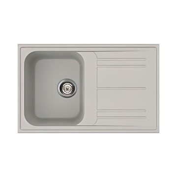 Smeg LZ791AL Vgradno pomivalno korito z obojestranskim odcejalnikom 79x50 barva aluminija
