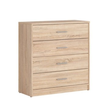 Komoda s 4 predali barva hrast Nepo 90x45x93H