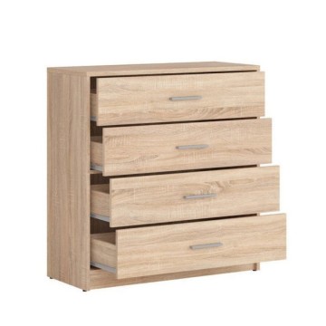 Komoda s 4 predali barva hrast Nepo 90x45x93H