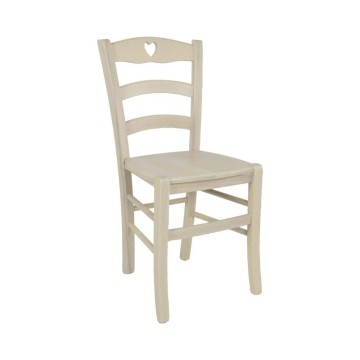 Leseni stol Decor kremna vrv masivni sedež