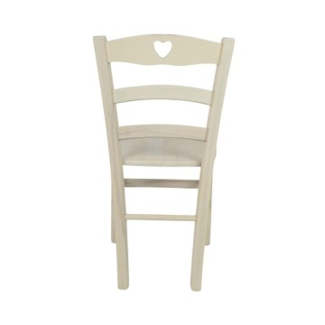 Leseni stol Decor kremna vrv masivni sedež