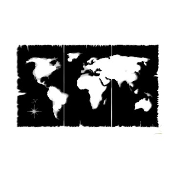 Okrasni okvir world black 125x73 cm MT1924241