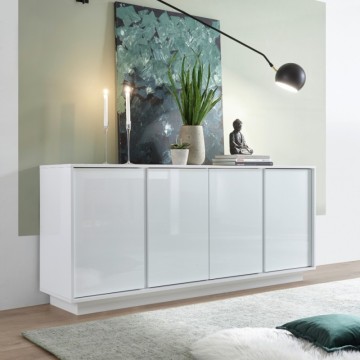 Bivak 4 sijajna bela vrata Ice 180x43x79H