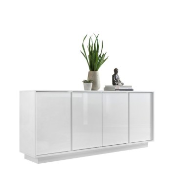 Bivak 4 sijajna bela vrata Ice 180x43x79H