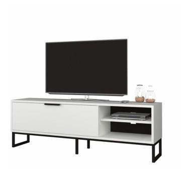 Stojalo za TV Way 140x35x45h belo z detajli iz litega železa