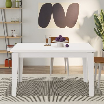 Bela pravokotna miza 140x80 z možnostjo razširitve na 190 cm Tolmen