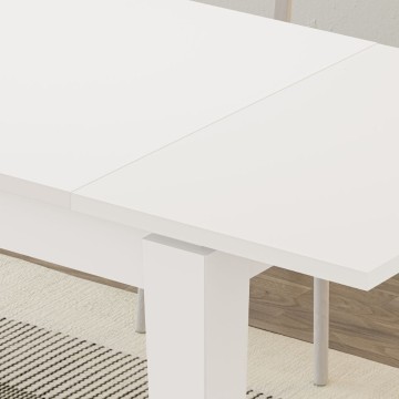 Bela pravokotna miza 140x80 z možnostjo razširitve na 190 cm Tolmen