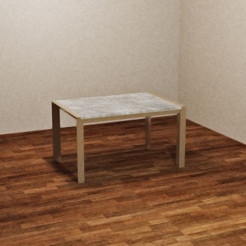 Raztegljiva miza z golobje sivim okvirjem in cementnim vrhom 130x80 cm Golia
