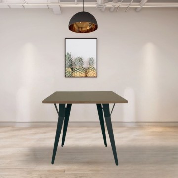 Yutan kvadratna jedilna miza 80x80x74H hrastova barva
