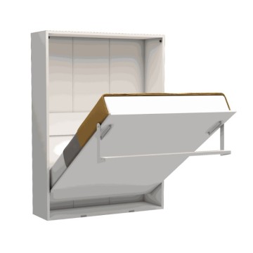 Podstrešna dvižna zakonska postelja bela 152x44x208H