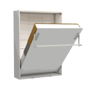 Podstrešna dvižna zakonska postelja bela 152x44x208H