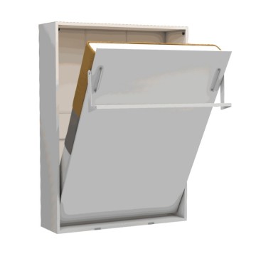 Podstrešna dvižna zakonska postelja bela 152x44x208H