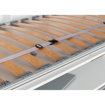 Podstrešna dvižna zakonska postelja bela 152x44x208H