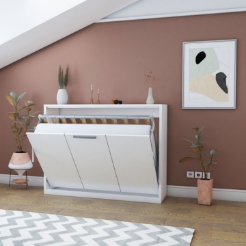 Zložljiva zakonska postelja Capsule bela 164x52x120H