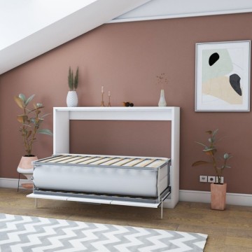 Zložljiva zakonska postelja Capsule bela 164x52x120H